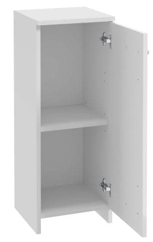 Badrumsskåp stående 79x30 cm smal vit högglans Marlena