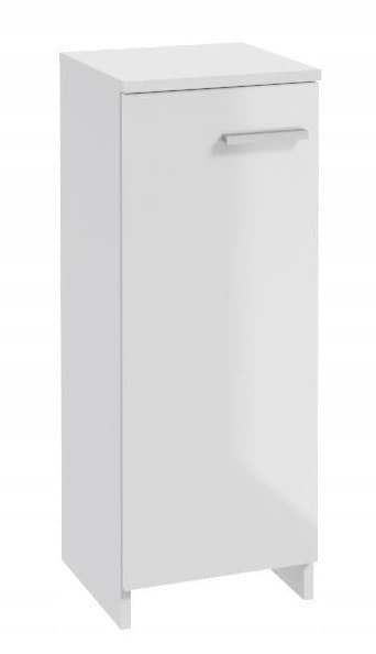 Badrumsskåp stående 79x30 cm smal vit högglans Marlena