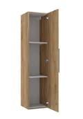 Miniatyrbillede 2 af 4: Væghængt badeværelsessøjle med rille 140x35 cm egetræ evoke lameller Rietti