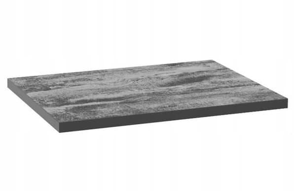 Universell badrumsbänkskiva 60x46cm Svart betonglaminerad möbelskiva