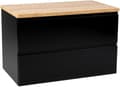 Miniatyrbillede 3 af 7: Sort hængende badeværelsesskab 60x50cm uden bordplade til håndvask Modus