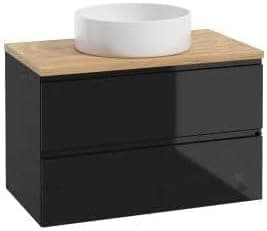Sort hængende badeværelsesskab 60x50cm uden bordplade til håndvask Modus