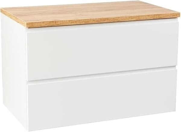 Badrumsskåp, vitt, 60x50 cm, hängande, utan bänkskiva, för Modus handfat