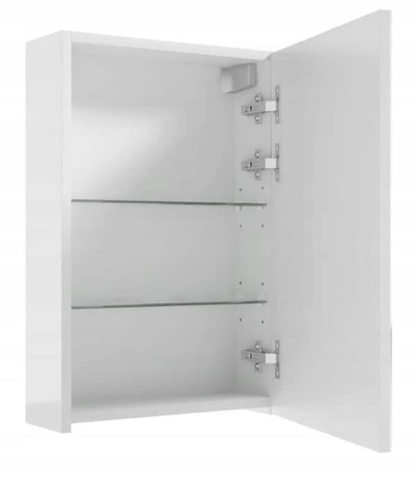 Kylpyhuonekaappisetti, jossa pesuallas 60x40 + kylpyhuonekaappi peilillä 40x60 Napoli