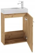 Pikkukuva 4 / 7: Kylpyhuoneen kaappisetti, pesuallas 50x70 + peilikaappi 50x60, Verona craft tammi