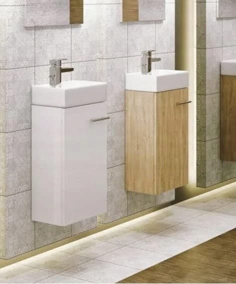Kylpyhuoneen kaappisetti, pesuallas 50x70 + peilikaappi 50x60, Verona craft tammi