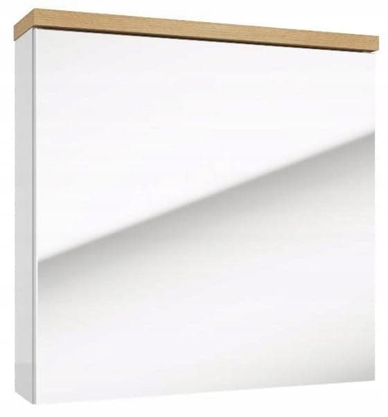 Kylpyhuoneen kaappisetti, pesuallas 50x70 + peilikaappi 50x60, Verona craft tammi
