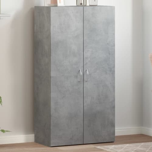 Dokumentskåp betonggrå 60x32x115 cm konstruerat trä