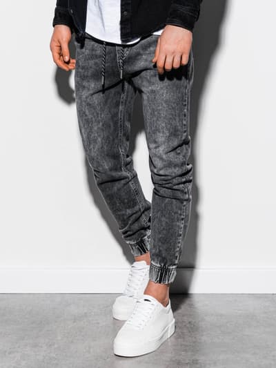 Men's jeans joggers P907 - grey