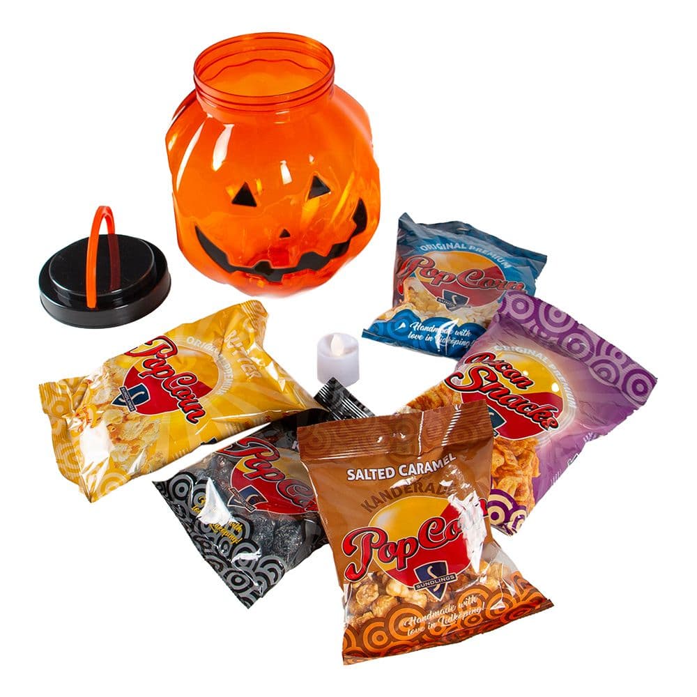 Halloweengræskar med Popcorn