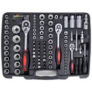 vidaXL 193-osainen1/4" & 3/8" & 1/2" Hylsysarja Pikairroitus Räikkäsarjalla