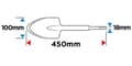 Miniatyrbillede 3 af 9: SDS Max spademejsel 100 x 450 mm