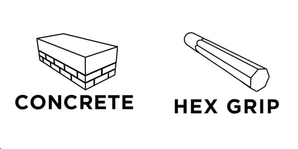 HEX fladmejsel 115 x 400 mm