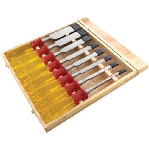 Am-Tech Set med 8 professionella saxar i en trälåda (Import från Storbritannien)...