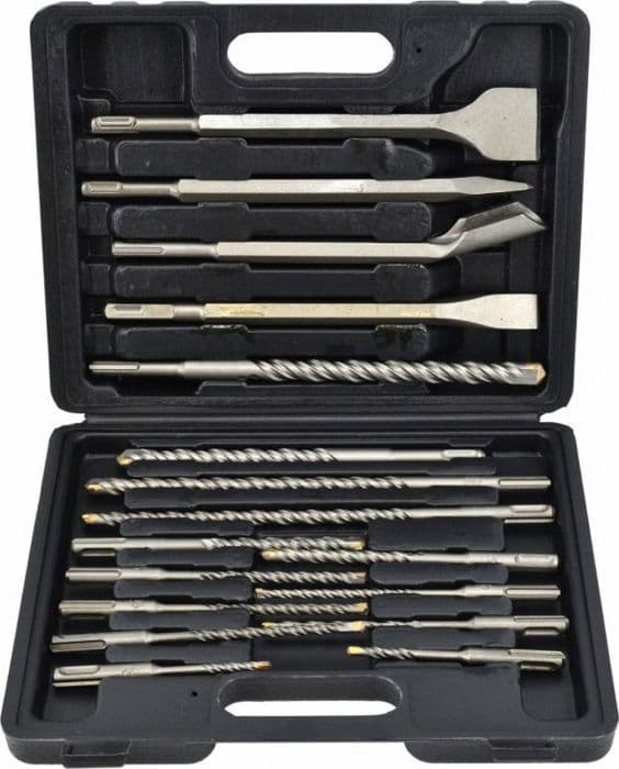 Burin - bedane - pointerolle Awtools - AW42917 - Borr JEU DE BURINS ET FORETS SDS+ 17 st.
