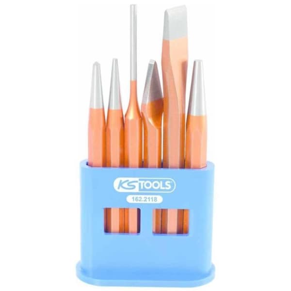 KS Tools 6 st Mejsel och stanssats 162.2118