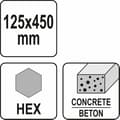 Pikkukuva 3 / 3: YATO Kuusiokolotaltta 125 mm betonille ja asfaltille