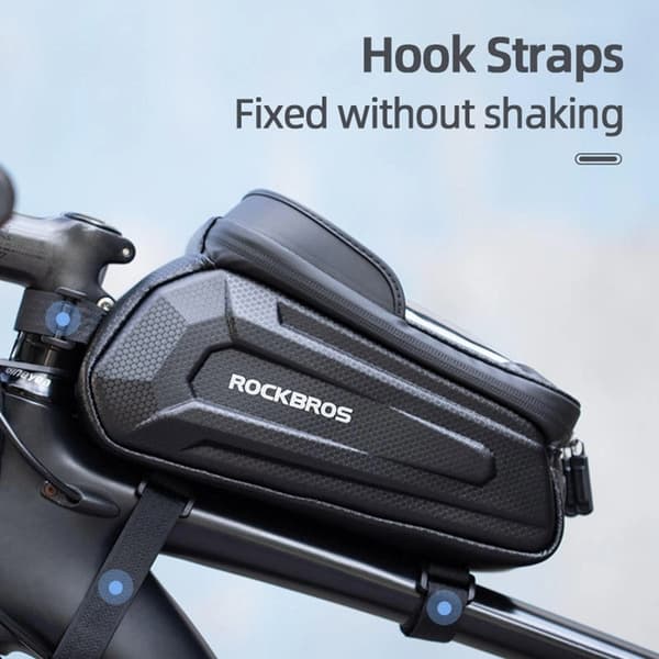 Rockbros B68 Bepansrad Cykelväska med Mobilskal 1.5l - Svart