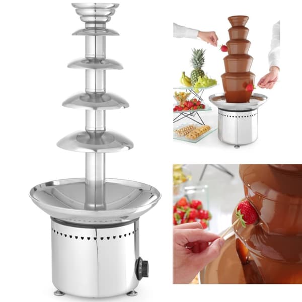 Chokoladefonduefontæne 5 niveauer, stål, 265 W - Hendi 274156