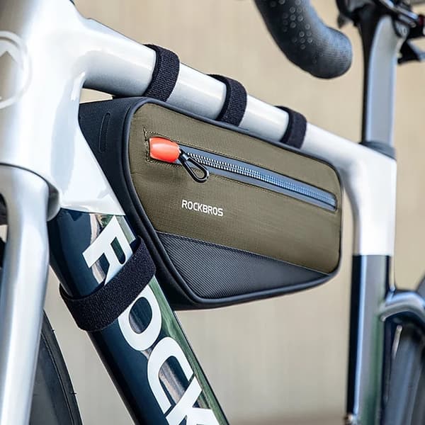 Rockbros Cykelväska för Ram 1,7 L - Grön/Svart
