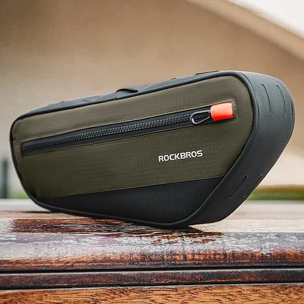 Rockbros Cykelväska för Ram 1,7 L - Grön/Svart