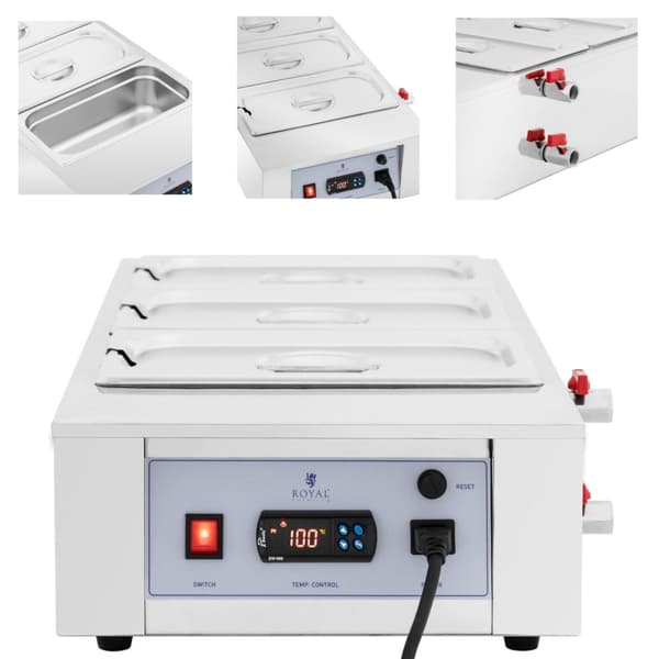 Elektrisk chokoladesaucevarmer 3 x 3,2 l 1500 W