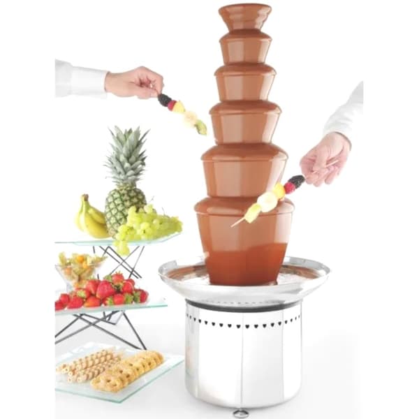 Chokladfonduefontän 6 nivåer, stål, 300 W - Hendi 274163