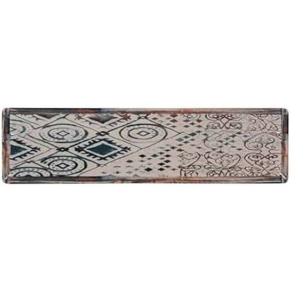 Köksfontän - LA MEDITERRÁNEA - Grekland - Rektangulärt porslin - 30 x 8 x 2 cm - Flerfärgad