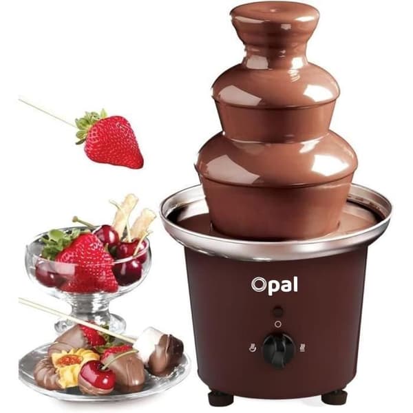 Fontän med choklad 3 nivåer opal i rostfritt stål