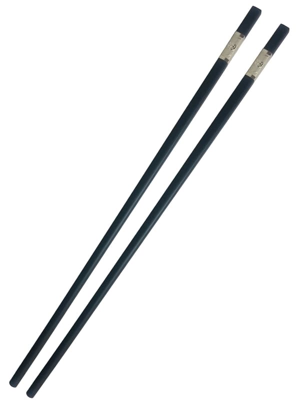 Chopsticks - Silver Colored Flower - 10 pairs