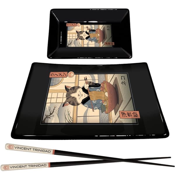 Vincent Trinidad Neko Ramen Ukiyo Sushi-sæt Black/Cream One Size