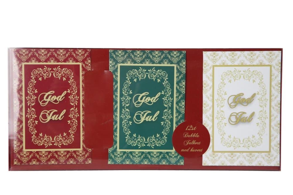 Julkort med kuvert 12-pack