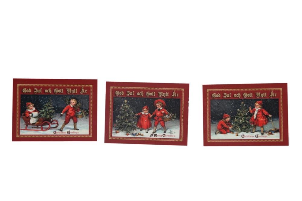 Julkort med kuvert 12-pack 6x8 cm