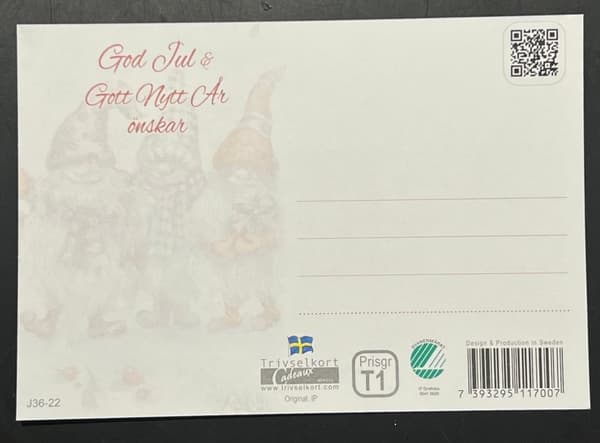 Joulukortti 3 kpl kirjekuoren kanssa