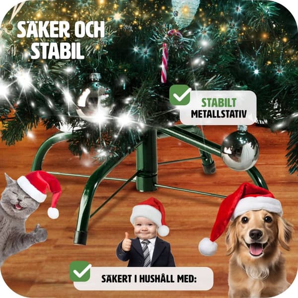 Konstgjord Julran med kottar - grön