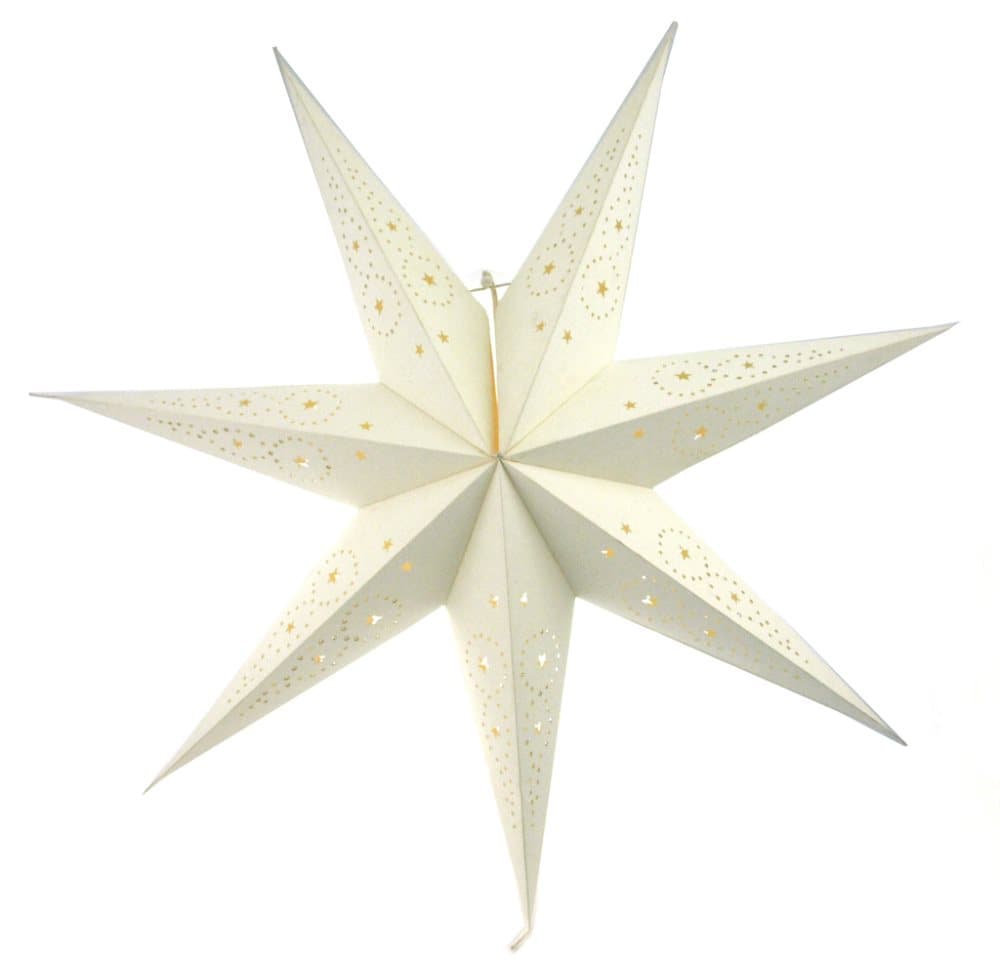 Adventstjerne Hvid papstjerne 74 cm