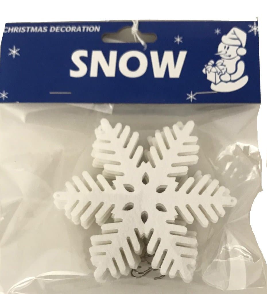 Vackra snöflingor med krok Jul 6-pack 10 cm