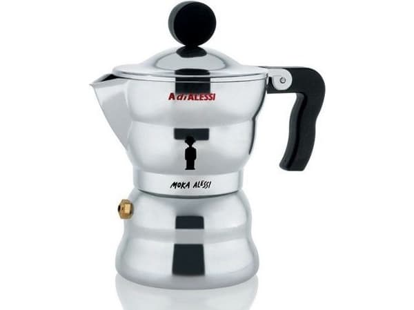 Alessi Moka, Moka gryte, Aluminium, Aluminium, 70 mm, 138 mm