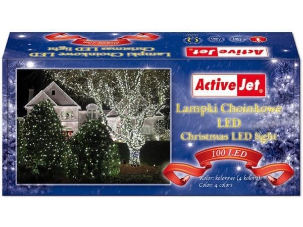 Activejet LED Christmas tree lights for multicolor cable - RGB 100pcs (CL10010RGBO)
