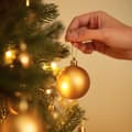 Miniatyrbillede 2 af 3: Julekugler, sæt med 24 stk. hvid/guld - hvid/guld