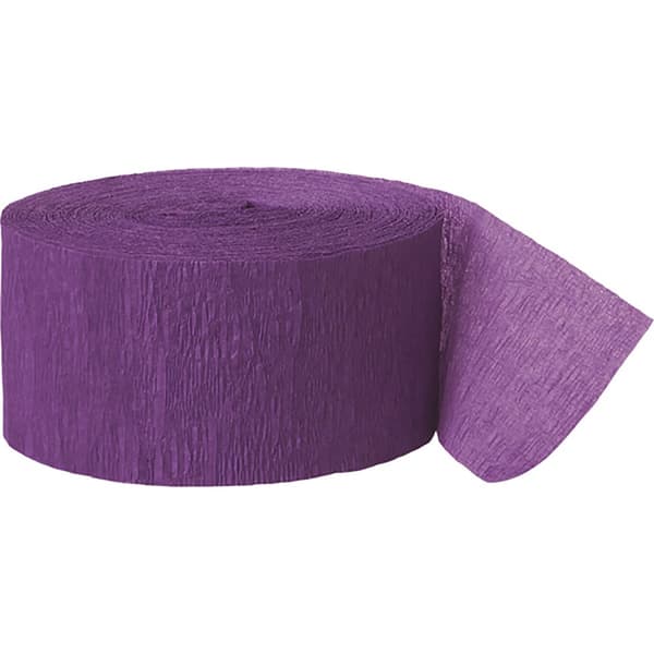 Unique Party Crepe Streamer Roll (81ft) Purple One Size
