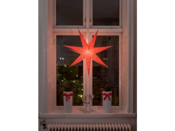 Konstsmide 2982-185 Julestjerne Glødepære, LED (RGB) Orange bestykket, med udstansede motiver, med kontakt