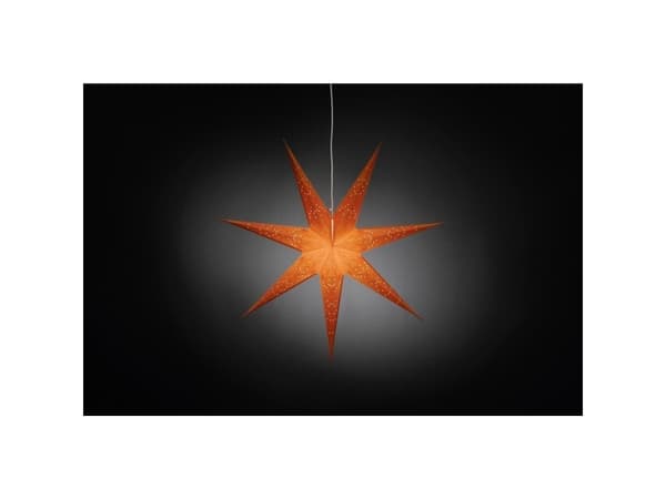 Konstsmide 2982-185 Julestjerne Glødepære, LED (RGB) Orange bestykket, med udstansede motiver, med kontakt