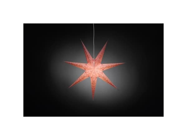 Konstsmide 2982-134 Joulutähti, LED (RGB) vaaleanpunainen päällystetty, leikatuilla kuvioilla, kytkimellä varustettuna