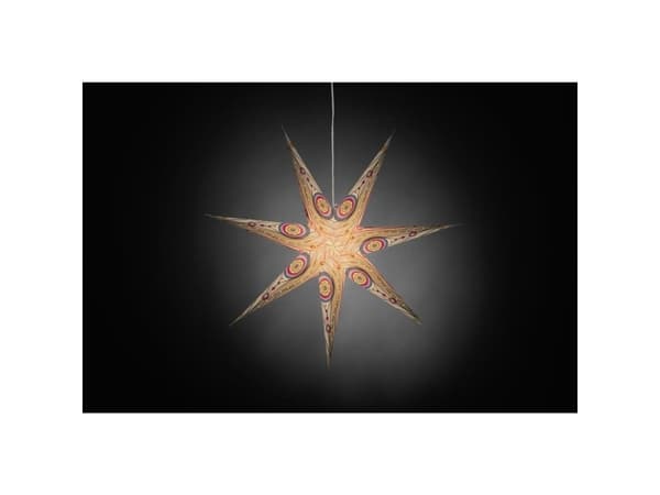 Konstsmide 2926-255 Joulutähti, LED (RGB) valkoinen, monivärinen, leikatuilla kuvioilla, kytkimellä varustettuna