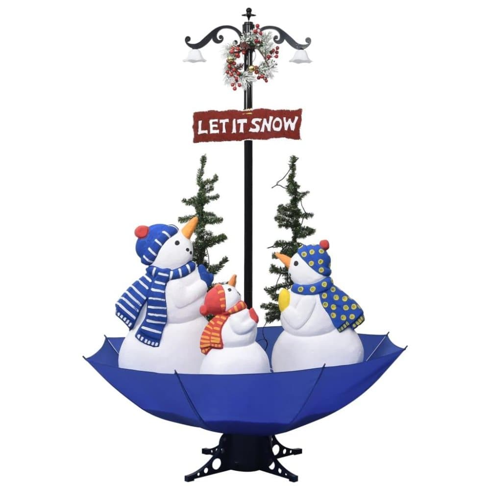 vidaXL Lunta satava joulukuusi sateenvarjopohjalla sininen 170 cm PVC