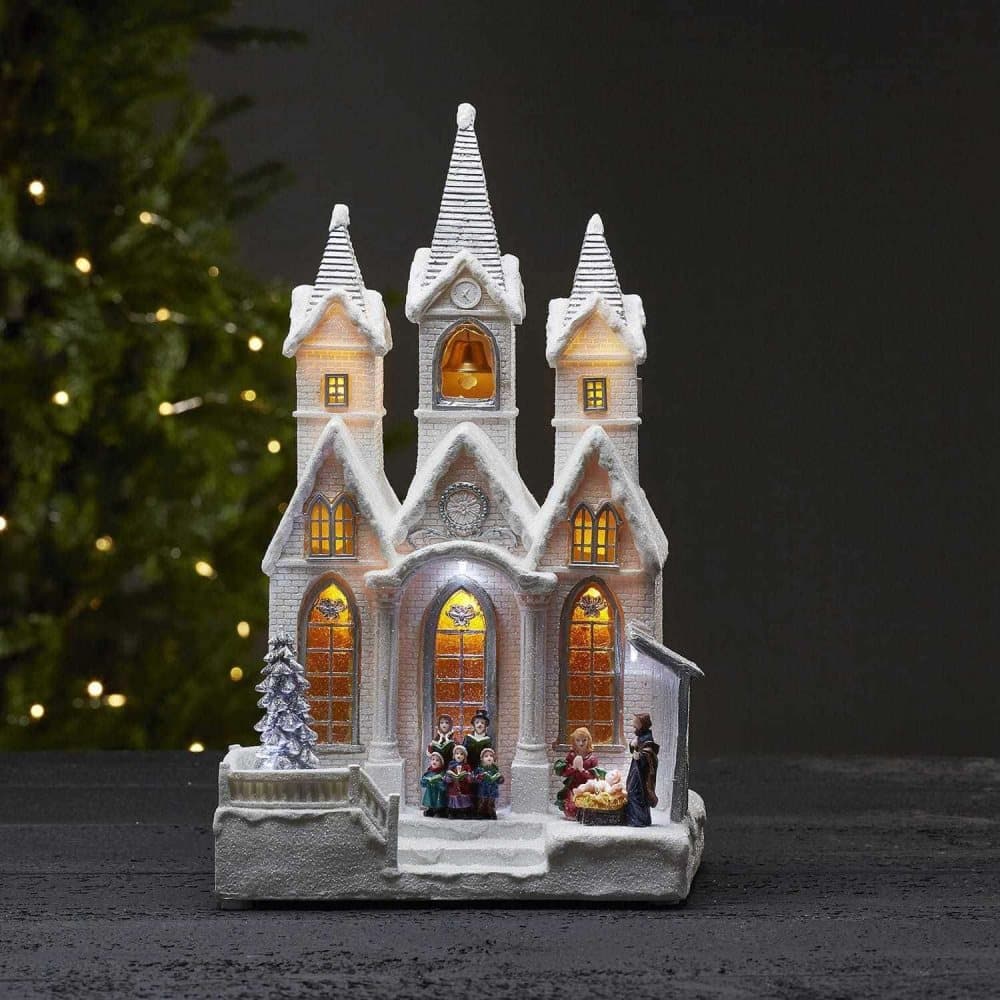 Julby Vit Kyrka med 8 olika julmelodier