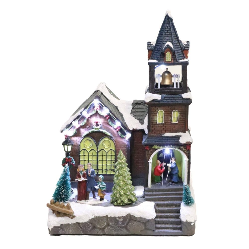 Julby kyrka batteridriven med LED och musik