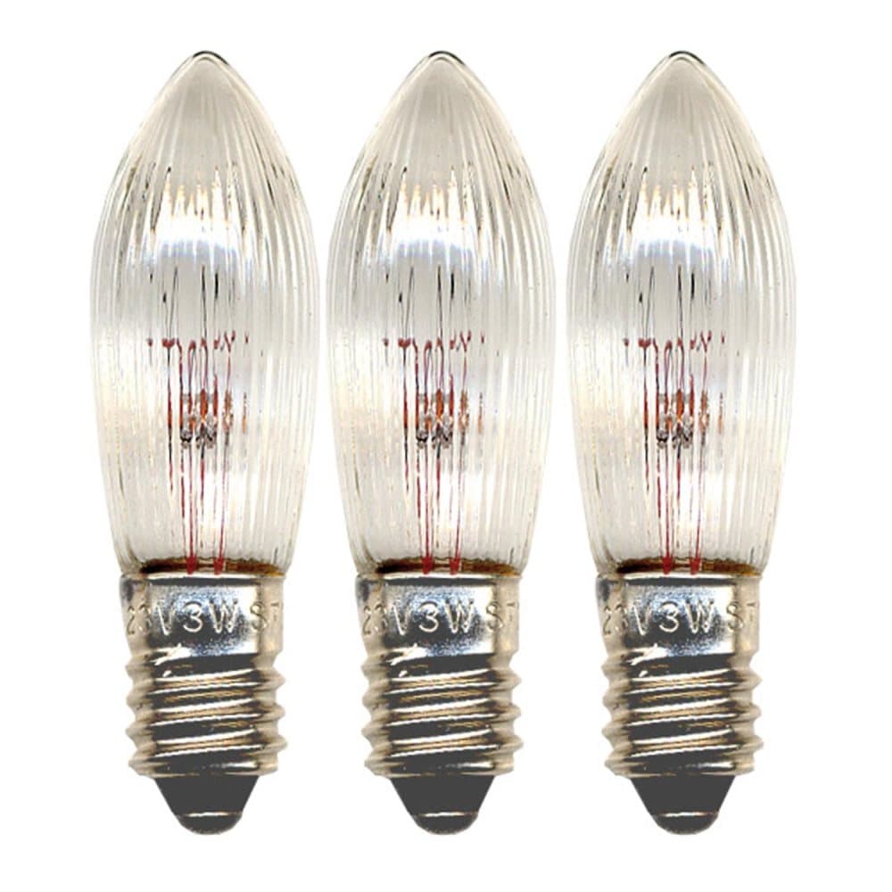 Topplampa E10 23V 3W klar 3-pack