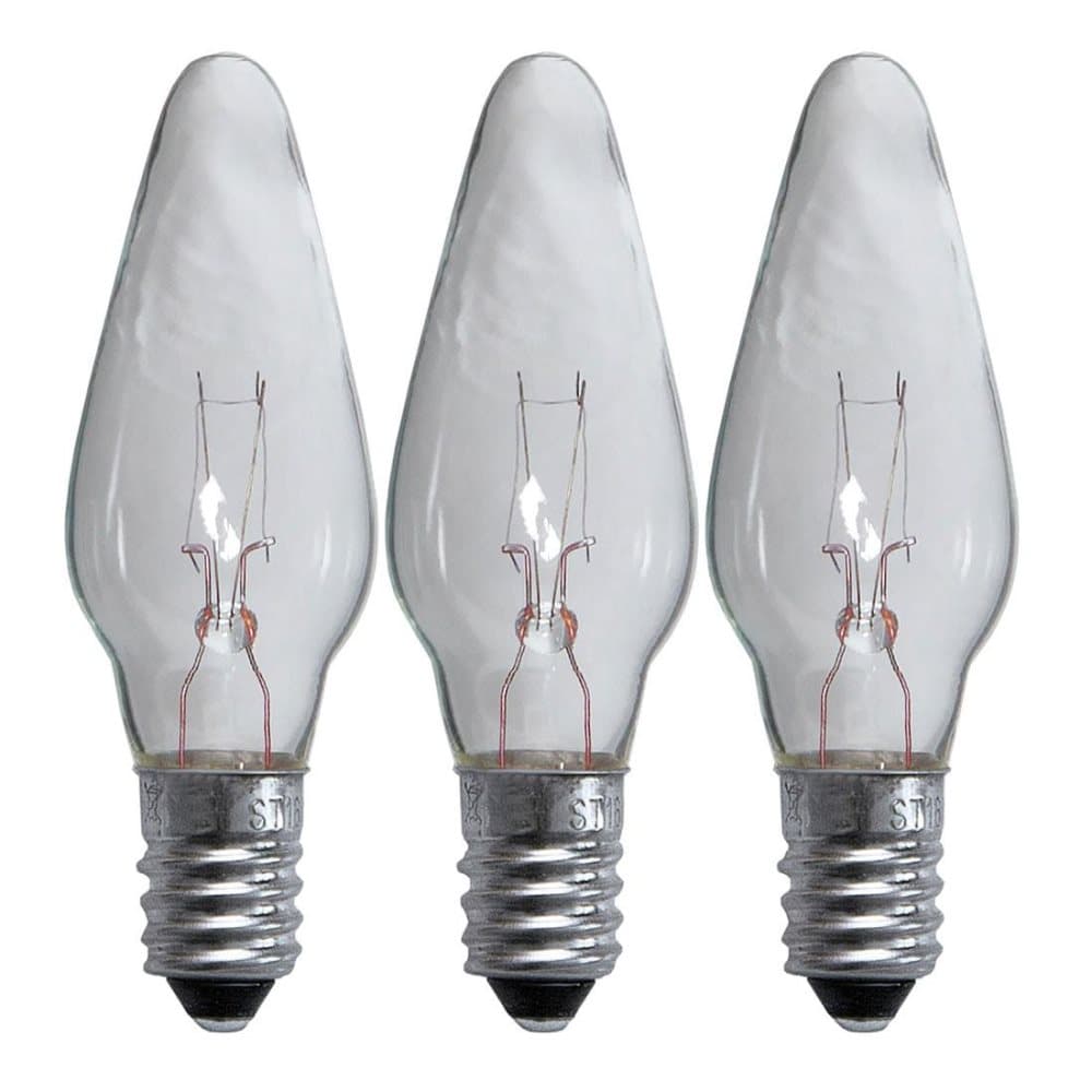 Topplampa E10 34V 3W klarglas 3-pack